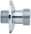 raccord droit M15x21 - M20x27 long.60 mm avec rosace