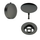 kit couleur pour vidage baignoire chrome noir
