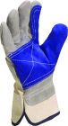 Gants docker croûte bovin renfort paume index gris-bleu T10
