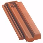 Demi tuile terre cuite PV13 Vieilli masse - long. 44,1 cm x larg. 15,2 cm