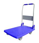 Chariot avec poignée rabattable - roues Ø 100mm (2 fixes / 2 pivotantes) - 150 kg maxi