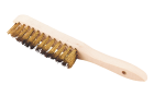 Brosse à manche Laitonné souple Nb rangs 4 Rangs