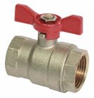 Vanne à sphère - double Femelle 15/21 - Manette papillon - Débit d'eau optimal avec le passage intégral - Etanchéité renforcée et maintenance facilité par la double sécurité, joint torique et presse-étoupe