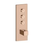 FACADE THERMO TWIST  THERMOSTATIQUE 3 SORTIES QUADRI OR ROSE