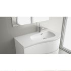 Plan vasque MAM 900 coquette à gauche solid surface  910 x 12 x 510 mm