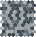 Mosaïque en verre recyclé - 4703 TERRE BLUE HEX 35X35MM