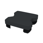 CHAPEAU DE FERMETURE SYNTHÉTIQUE (type standard) BL - long 8,2cm x larg 82mm x ep 28mm