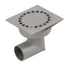 siphon de sol inox sort.horiz. GE15mm 100x100 ø40 mm trous ronds verrouillé microbillé 3 Kn