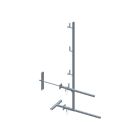 Garde-Corps Mur 40Cm Débord 70Cm Avec Traversée De Mur Articulée 40Cm