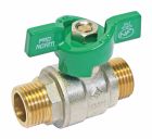 Vanne à sphère NF - MM 3/8' - PN 40 - La plus résistante du marché approuvée par la norme NF - Garantie 10 ans - Passage intégral - Manette papillon - Filetage renforcé