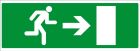 SIGNALISATION EXTERIEURE ET INTERIEURE - EVACUATION SORTIE A DROITE LUMINESCENT l 330 L 120mm