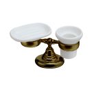 porte savon / porte verre museo a poser vieux bronze