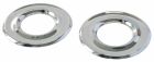 Rosace plate chromée - Ø Ext. 55mm - Raccord 15/21