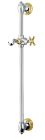 barre de douche charleston retro seule d.20 h.60 cm chrome/or