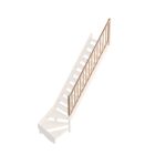SAVOIE RAMPE TRADITIONELLE 'A' BALUSTRES MOULURES ESCALIER 1/4 TOURNAN