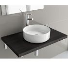 Vasque à poser KANDY sans siphon ni bonde de vidage PORCELAINE BLANCHE