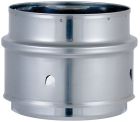 Tuyau inox non isolé pour appareil à gaz type B ou C, fioul standard, bois (bûches et granulés)  diam. 200 mm - long. 0,2m