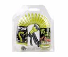 Tuyau flexible Torsadé 9 mm - 15 m en EVA. Coloris Anis / Livré avec Nez, Raccords et Pistolet 8 jets