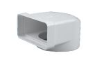 Coude mixte vertical - Pour réseau équivalent Ø 80 ou 100 mm - 55 x 110 Ø 100 femelle