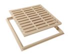 GRILLE DE SOL AVEC CADRE   400 X 400 SABLE    ˗ GRC40S