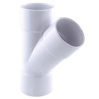 Culotte PVC évacuation 45° femelle/femelle Ø40 blanc - CULOTTE FEMELLE 45° D40 BL 60p