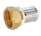 Raccord droit à sertir pour tube PER Ø20 - droit écrou tournant 20/27 (3/4')