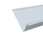 Gouttière nantaise B14 relevé de 8 cm avec pince 4000 x 400 x 0.80 mm - zinc - CLASSIC naturel
