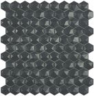 Mosaïque en verre recyclé - 908/D NORDIC DARK GREY MT HEX 35X35MM