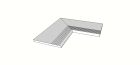 Carrelage en Grés cérame - Lombok Cendre Accessori per piscina e giardino Margelle bord antiderapant arrondi (1/4 rond) angle int. complet (2 pieces) antiderapant