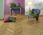 Parquet contrecollé monolame point de Hongrie Chêne Classic Topaze - Point de Hongrie 90 - long. 50cm x larg. 9cm x ep. 14mm
