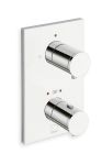 facade externe triverde thermostatique laiton 1 sortie chrome