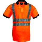 Polo hi-viz orange bande baudrier, XXL classe 2
