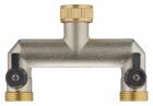 nez de robinet double droit avec vannes MF20x27