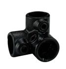 Assemblage panneau - MCL RACCORD D'ANGLE 3 POINTS ACIER PEINT NOIR DIAM 28MM