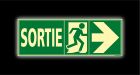 SIGNALETIQUE SORTIE DROITE PHOTOLUM 210 MM X 75MM