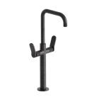 MELANGEUR LAVABO EAST SIDE TALL AVEC VIDAGE CHROME NOIR BROSSE