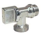 Robinet machine à laver équerre double mâle 1/4 tour - M.15x21 - M.20x27