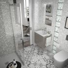 Meuble FUSSION CHROME 600 2 tiroirs  TAUPE BRILLANT 598 x 540 x 450 mm