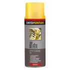 Peinture acrylique metal , bois , plastiques classique brillant chrome or - aérosol de 0,4L