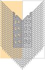 Cornière PVC perforé avec trame fibre de verre de 10x30cm - long. 3m