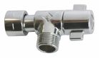 Robinet d'arrêt équerre pour WC - Compact, design et fiable - M3/8' - Ecrou tournant 3/8' - Poignée 1/4 de tour - Laiton chromé