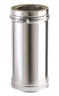 Tuyau inox isolé pour foyers ouvers, fermés, inserts, poêles  diam. 125 mm - long. 0,5m