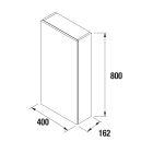 Module ALLIANCE 400 réversible 1 porte  SBIANCATO 400 x 800 x 162 mm