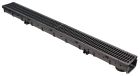 Caniveau polypropylène + 2 grilles - CSBSGR100PPN - long. 1m x larg. 100mm x haut. 55mm - classe A15