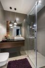 Receveur de douche à  carreler polystyrà¨ne extrudé - LINE BOARD gris clair carré - long. 90cm x larg. 90cm