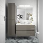 Meuble FUSSION LINE 900 2 tiroirs  TAUPE BRILLANT 897 x 540 x 450 mm