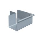 Equerre carrée 40B18 extérieure soudée sans pince - zinc - prePATINA clair