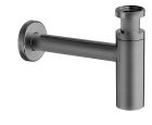 siphon lavabo droit luxe laiton design 35 cm metal brosse
