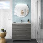 Meuble FUSSION CHROME 900 3 tiroirs  ALSACE 897 x 868 x 450 mm