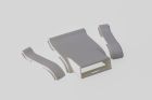 Plinthes - KIT 1 SORTIE PRISE + 2 RACCORDS PLINTHE BLANC